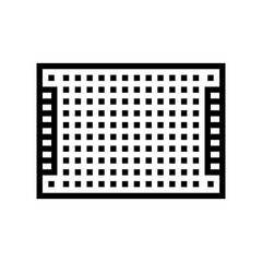 pcb board electronic component line icon vector. pcb board electronic component sign. isolated contour symbol black illustration