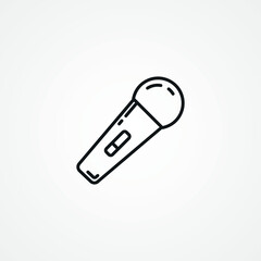 Microphone line icon. Microphone web linear icon.