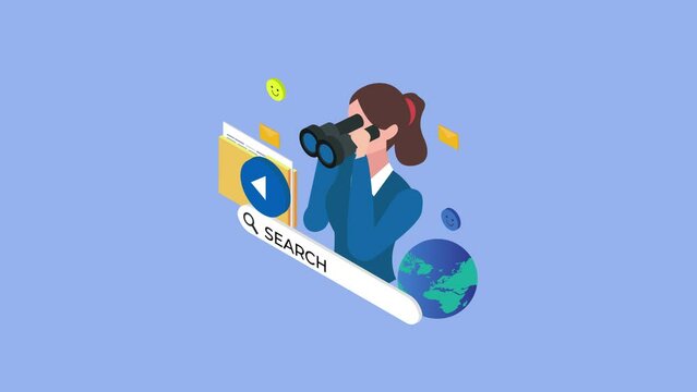 Woman looking for new business or career opportunities