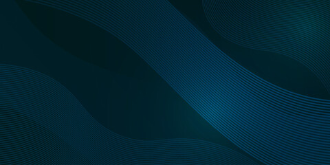 Dark blue background. Blue Waves. Abstract background with halftone gradient. Vector background.