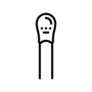 recommend clip art: tantalum capacitor electronic component line icon vector. tantalum capacitor electronic component sign. isolated contour symbol black illustration