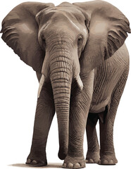 realistic vector african elephant for decoration project