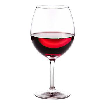 Elegant wine glass isolated on transparent background