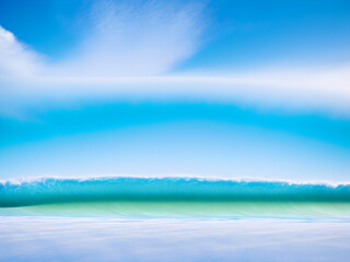 Fototapeta premium Blue clouds and waves image good for use as a background 33