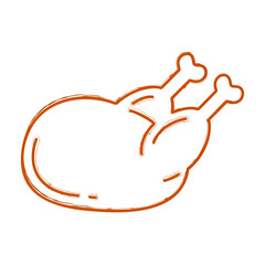 brush turkey on a white background. Vector illustration.