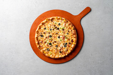 Pizza, bulgogi, pizza, pastry, bacon, cheese crust, cheese, sweet potato, cheddar cheese