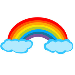 rainbow with clouds