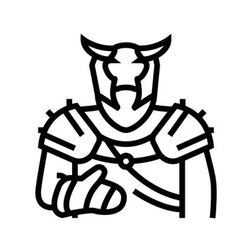 tartarus greek god ancient line icon vector. tartarus greek god ancient sign. isolated contour symbol black illustration