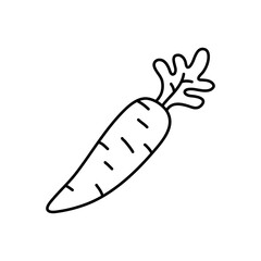 Carrot Doodle, a hand drawn vector doodle illustration of a fresh carrot.