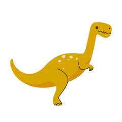 Cartoon dinosaur - tironasaurus. Cute character for children. Vector illustration in cartoon style.