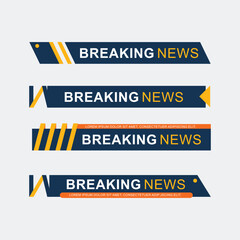 Breaking News banner vector 