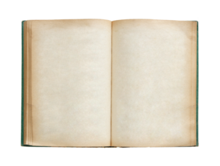 Old book open isolated with clipping path for mockup