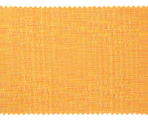 Yellow fabric swatch samples texture isolated with clipping path