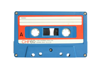 cassette tape isolated with clipping path