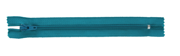 blue zipper isolated with clipping path