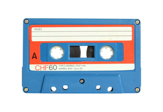 cassette tape isolated with clipping path