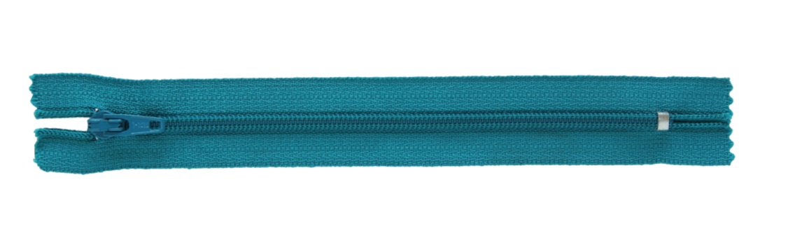 blue zipper isolated with clipping path