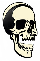 skull and crossbones on transparent background