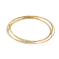 Gold circle line.scribble circle doodle