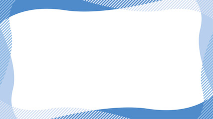 抽象的　青　フレーム  ウェーブ  ストライプ　サムネ