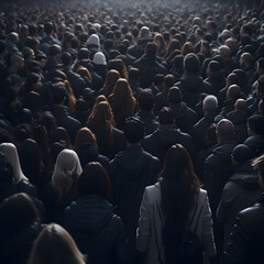 Obraz premium many people, Illustration by Generative Ai