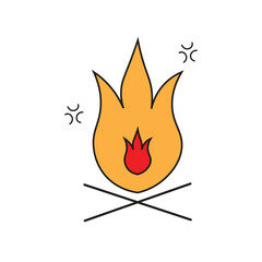 Illustration Drawing Style of Camping Icon