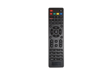 Tv remote controller, remote control device, isolated white background, png isolated