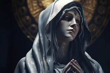 statue of the catholic virgin mary. generated by AI