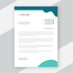 Modern medical or hospital letterhead template design