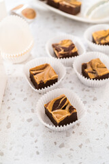 Chocolate fudge with peanut butter swirl