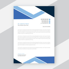 Flat medical healthcare letterhead template design for hospital