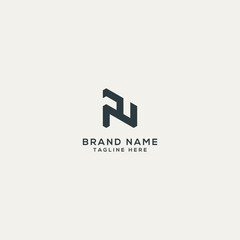 Abstract PN NP letter logo design. Flat vector logo design template. © TMkhan