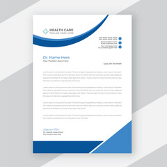 Medical healthcare doctor letterhead pad template design