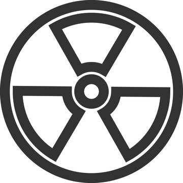 Radiation Icon Vector. Warning Radioactive Sign Danger Symbol.