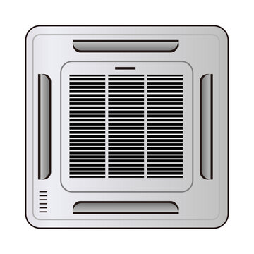 air conditioner, EHP, GHP, Electric Heat Pump, Gas Heat Pump, Ducted Heat Pump, heat pump, cooling, heating, vector, illustration