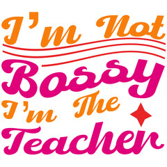 Retro Teacher  T-shirt Design, Vector