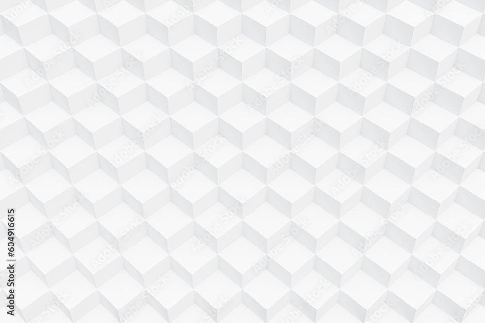 Poster abstract 3d white and grey square background. illustration 3d render geometric pattern minimalist mo