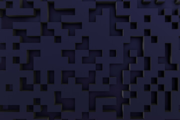 Abstract 3d dark blue square background. illustration 3d render geometric pattern minimalist modern style background concept.