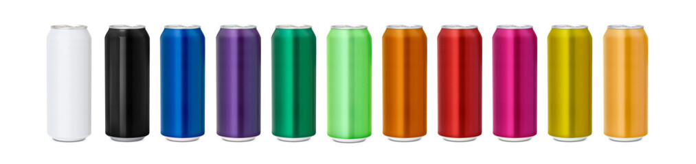 Various color beverage aluminium metal cans 500 ml design template