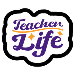 Retro Teacher  T-shirt Design, Vector