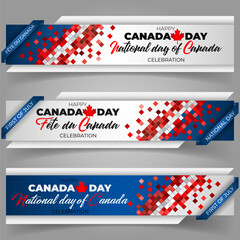 First July, Canada day celebration. Web banners