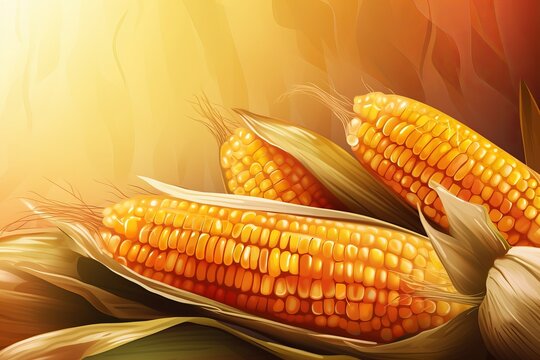corn background from generative ai