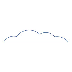 Cartoon cloud line art, outline illustration.