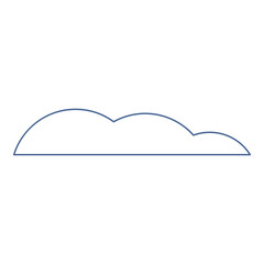Cartoon cloud line art, outline illustration.