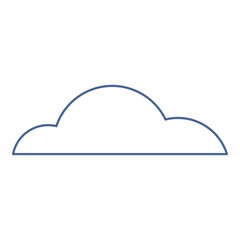 Cartoon cloud line art, outline illustration.