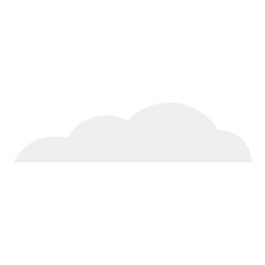 Cartoon cloud flat illustration.