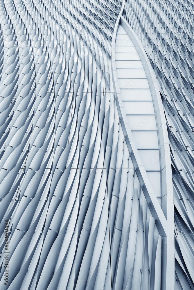 Poster Exterior of modern architecture. Building abstract background  pattern