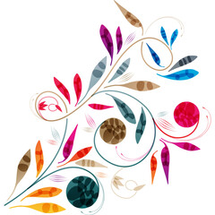 Obraz premium Decorative Floral Elements