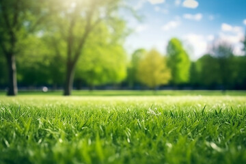 Fototapeta na wymiar Beautiful Blurred Background Image of Spring Nature, ai generative