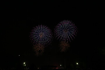 日本の夜空の花火